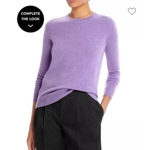 C by Bloomingdale’s 100% cashmere crewneck sweater in mystic violet- medium nwt